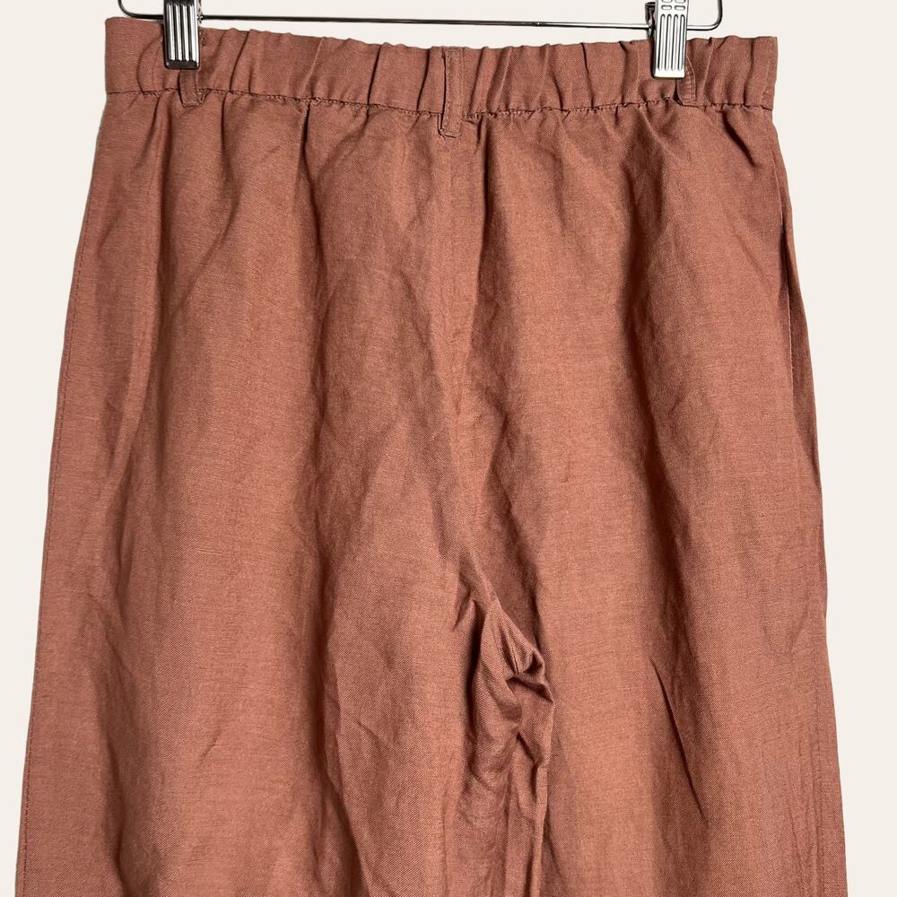H by Halston New Linen Blend Wide Leg Pants in Adobe Size 2 Petite - Picture 5 of 8